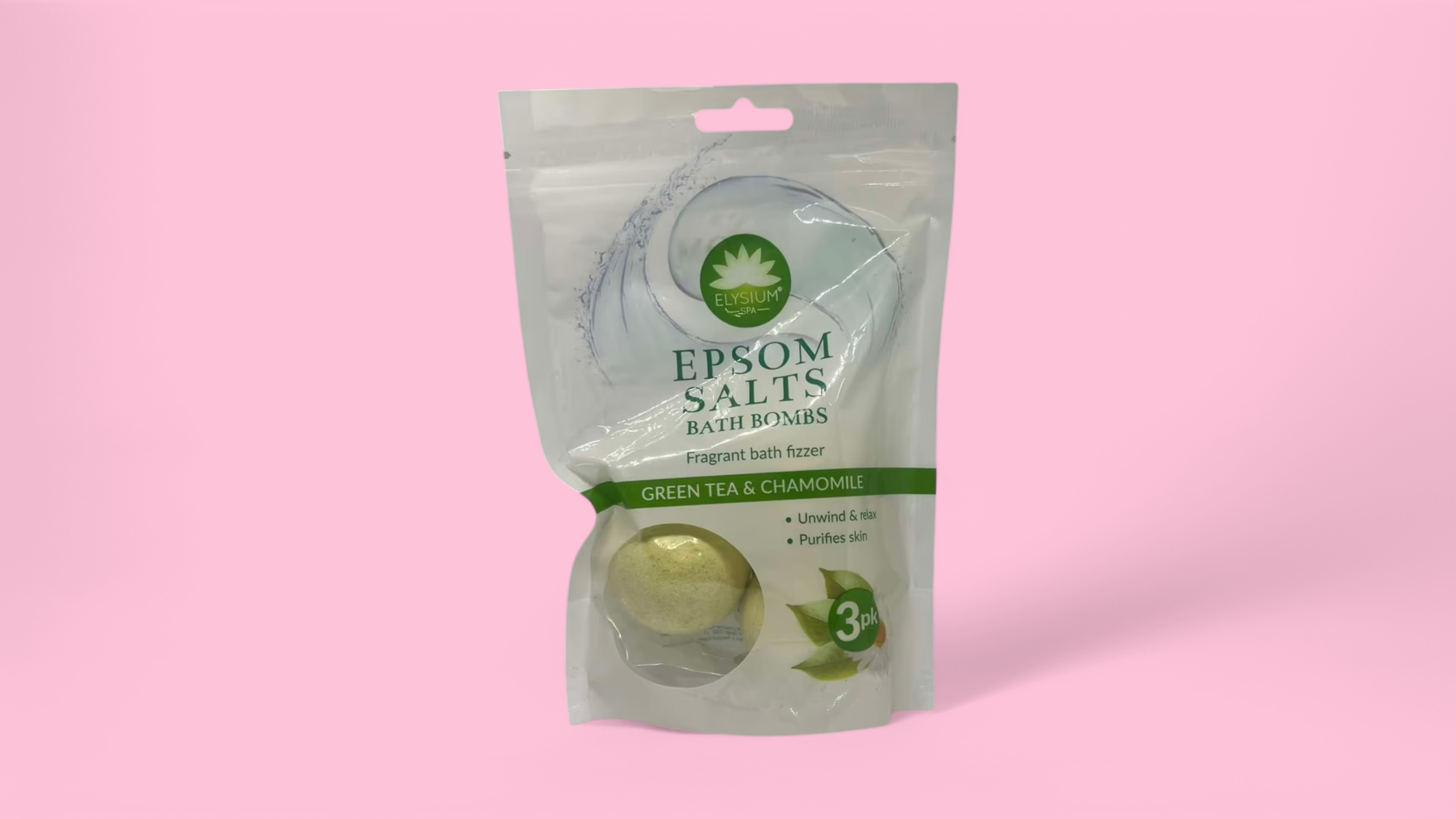 BATH BOMBS- GREEN TEA & CHAMOMILE