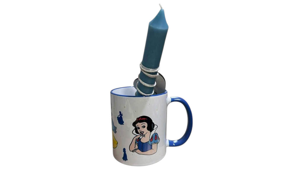 Snowhite Easter Candle with Mug
