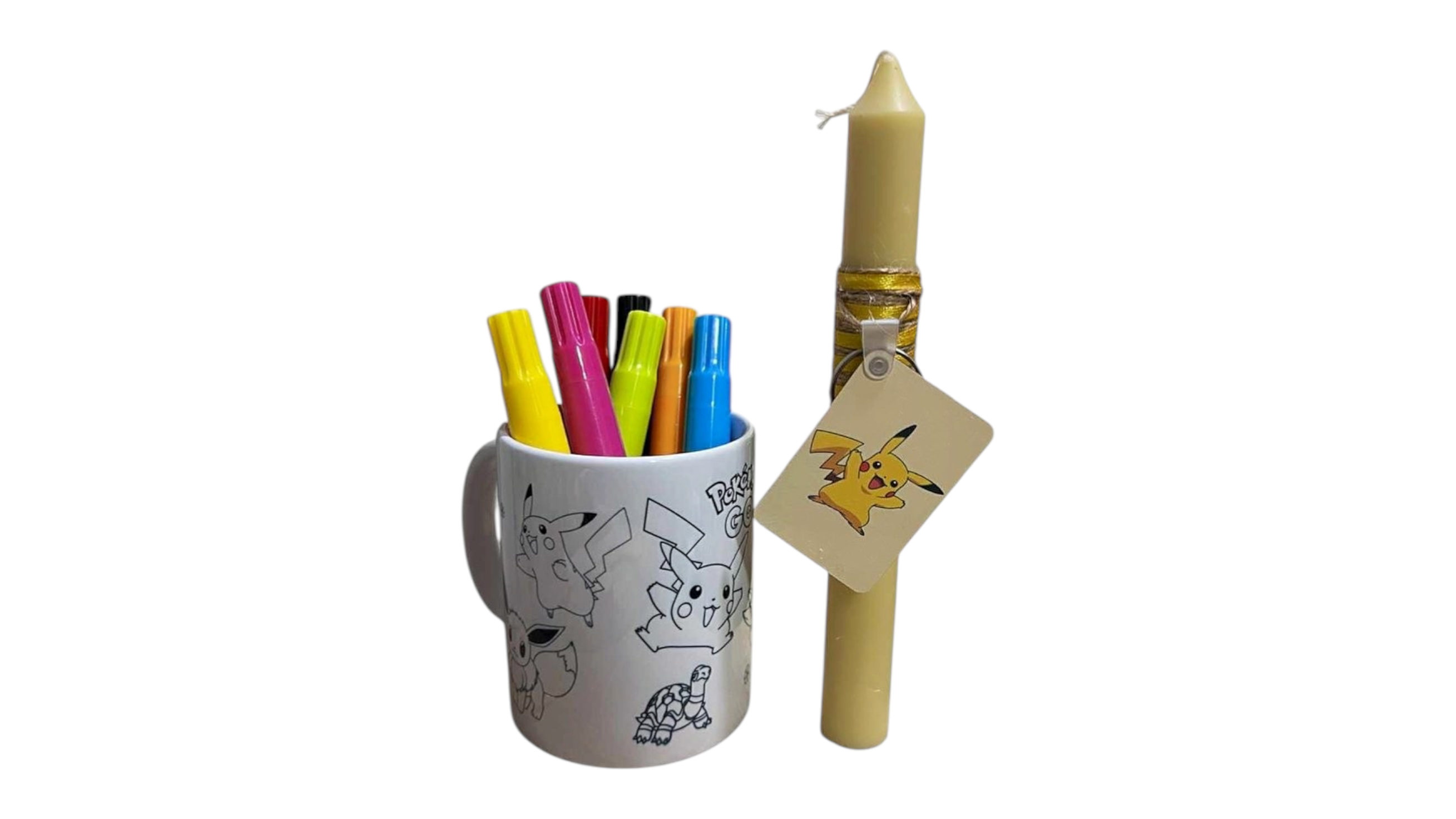 POKEMON Easter Candle with coloring Mug