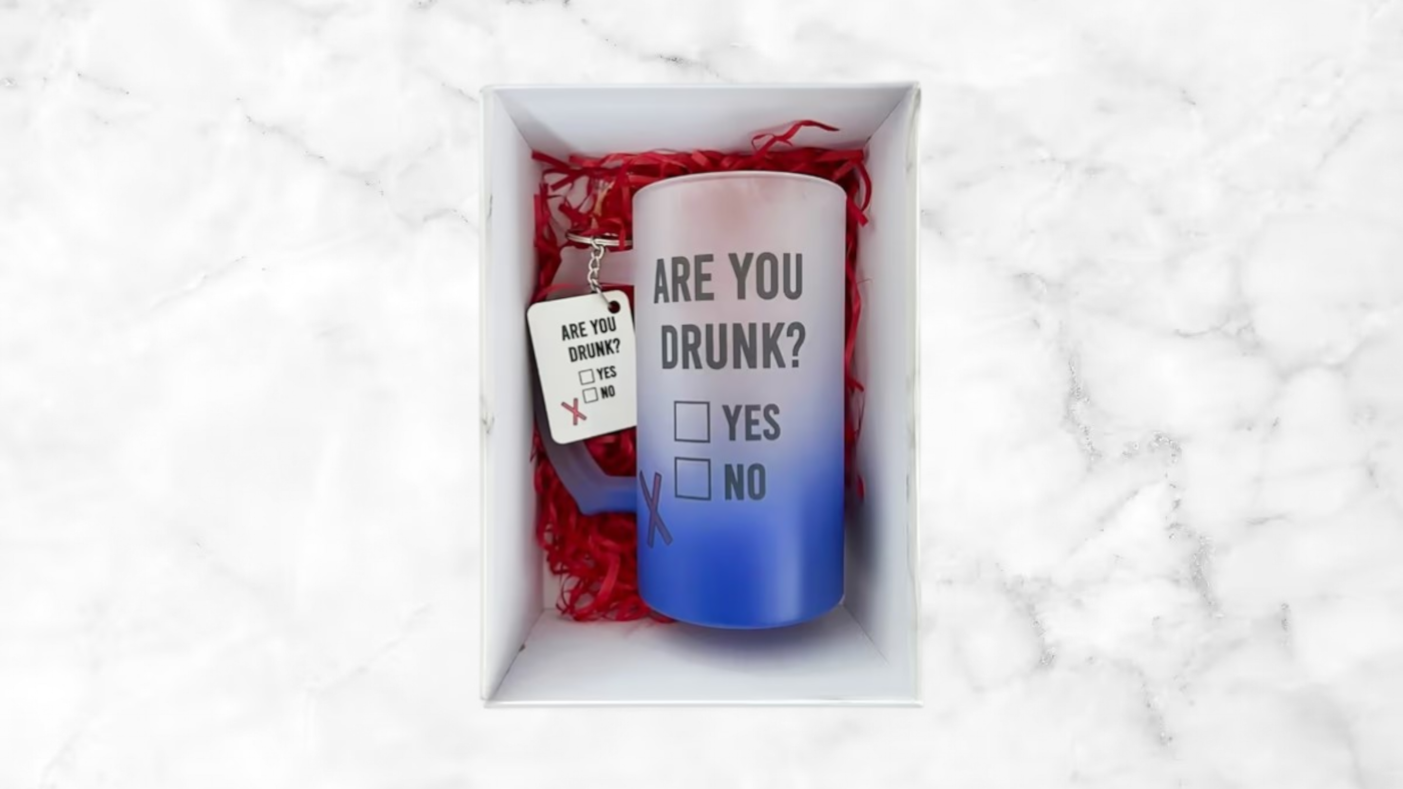 Beer Mug & Matching Keychain - are you drunk
