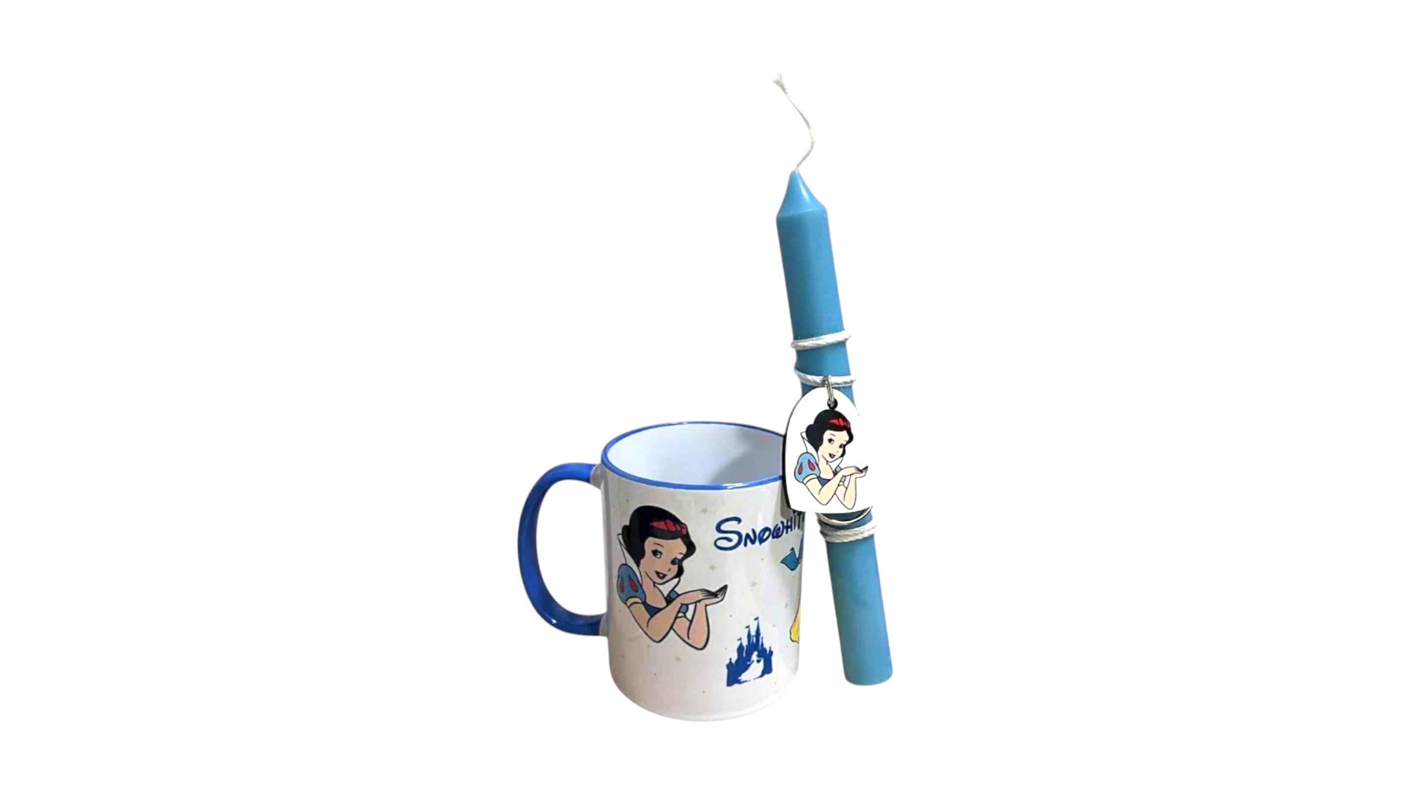 Snowhite Easter Candle with Mug